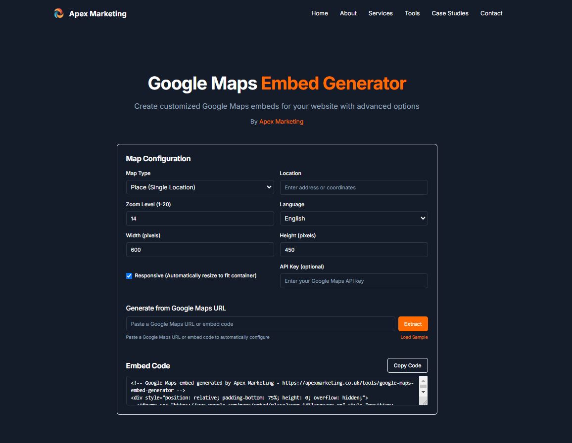 Google Maps Embed Generator